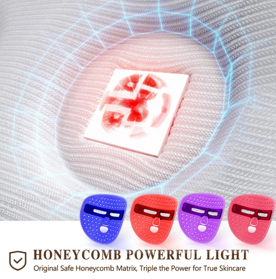 LED Face Mask Facial Care Tool, Red Light Therapy Mask For Face For Skincare At Home Travel